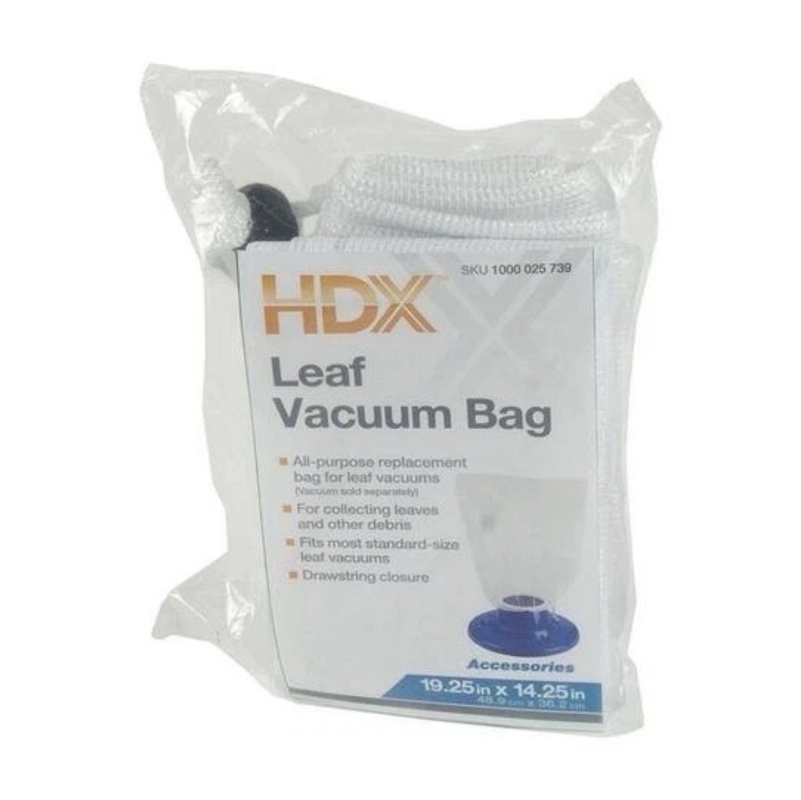 HDX Leaf Vacuum Bag Mesh Drawstring 19.25in x 14.25in for Pool Leaf Vacuums