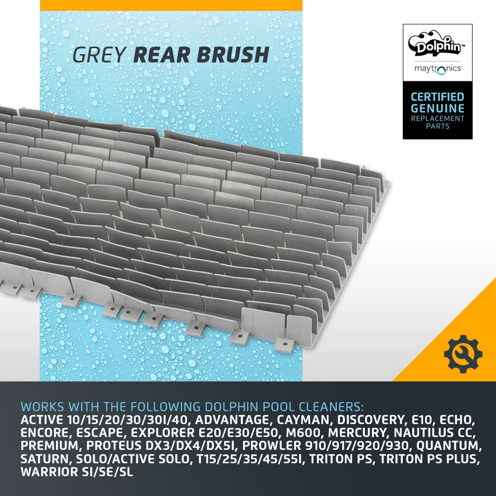 Dolphin Maytronics Grey Diagnostic PVC S-Line Brush 6101310-R1 for Triton PS