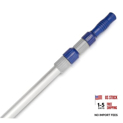 12 FT Telescopic Swimming Pool Pole – Adjustable 2 Piece Aluminum Pool 12 Foot