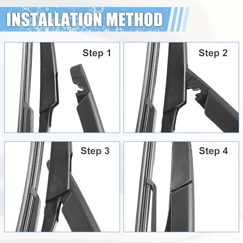 Rear Windshield Wiper Blade Arm Set Back Wiper Assembly Replacement Fit for