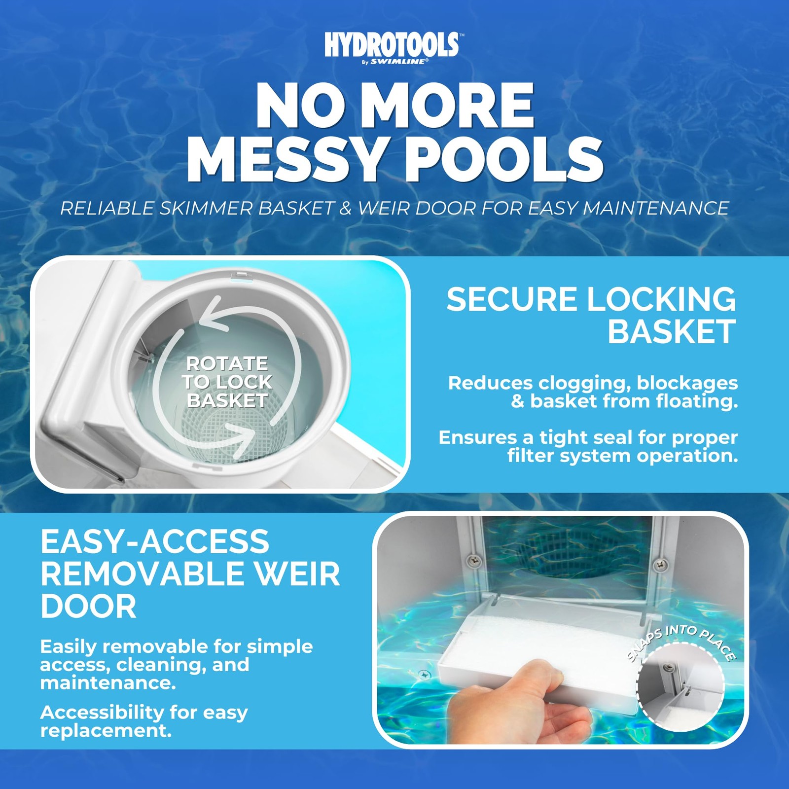 Super HydroTools by Swimline Standard ABS Thru-Wall Pool Skimmer,Limited Edition