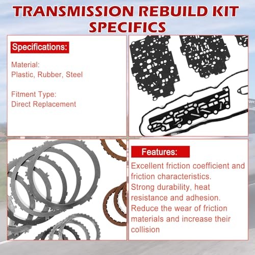6T30E 6T30 Master Rebuild Kit Transmission for 2009-2014 Chevy Aveo 1.6L, for