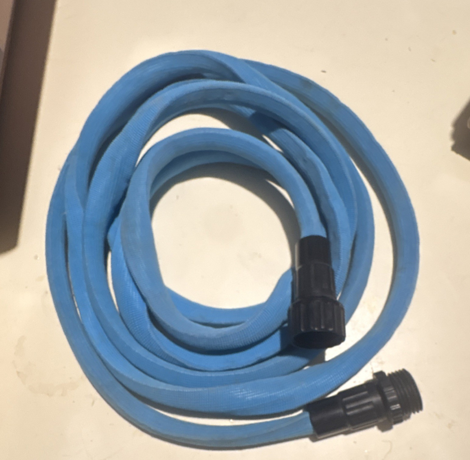 Blue Pool Cleaner Hose Extension Plastic Round Vacuum Hose with Connectors