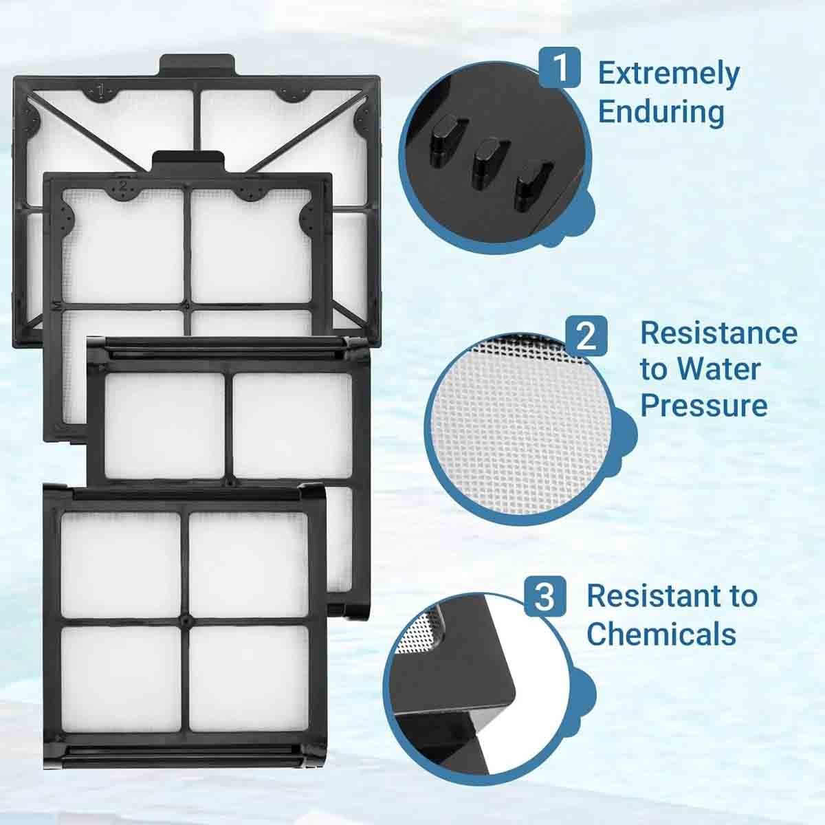 Fine Filter Panels Replacement Part kit for Dolphin S300 Prowler 910 (4PK)