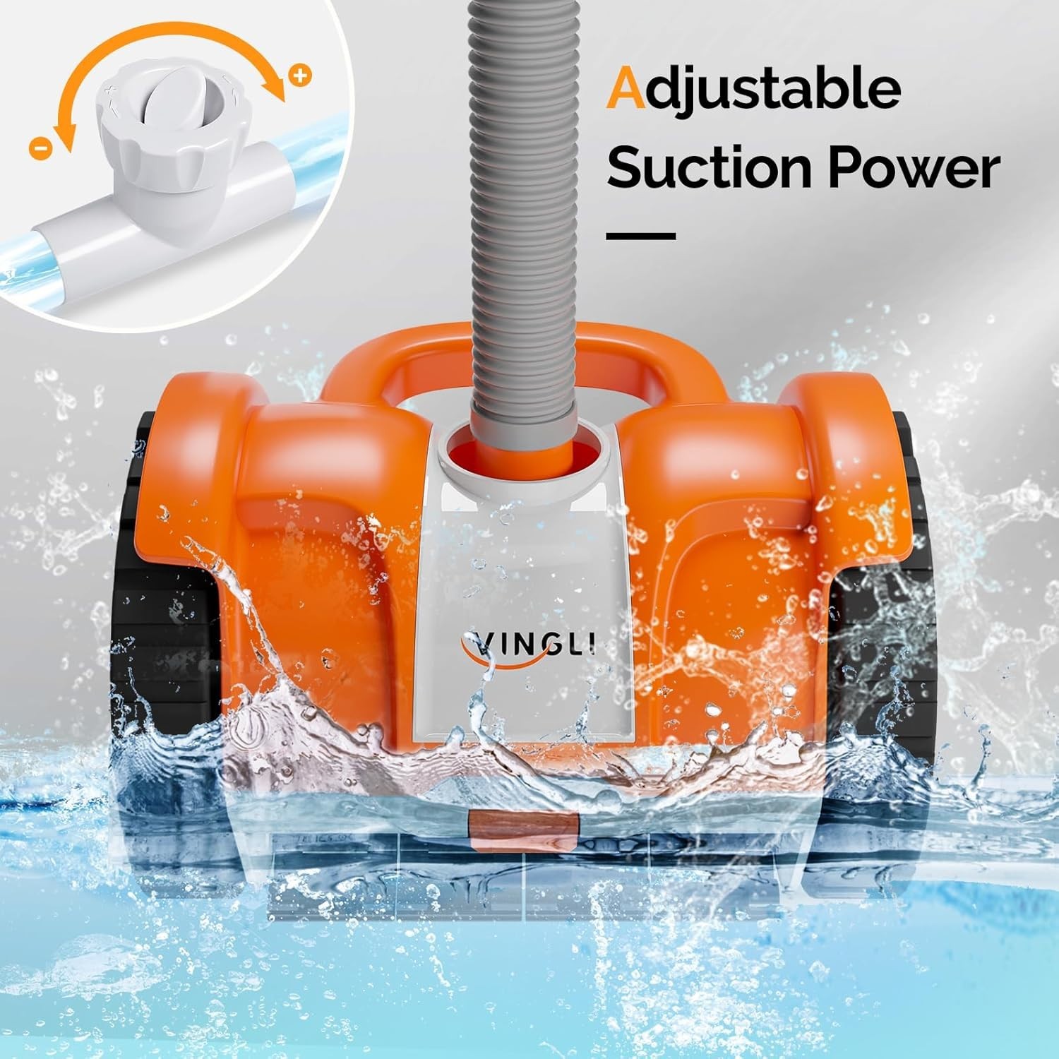 2025 Pool Vacuum Cleaner Suction Side Wall-Climbing Inground & Above-Ground w…