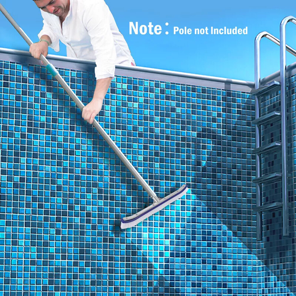18&Prime; Swimming Pool Floor Wall Tile Cleaning Tool Broom Algae Remover Brush Head