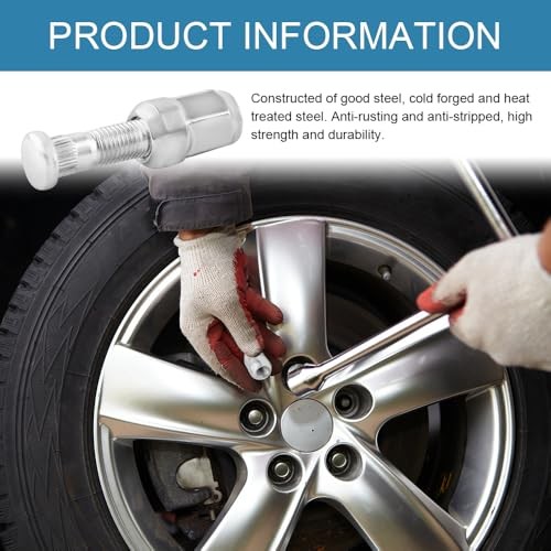 M12x1.50 Chrome Wheel Lug Stud Nut Set, Hub Bolt, Standard Wheel Tire Lug Stud