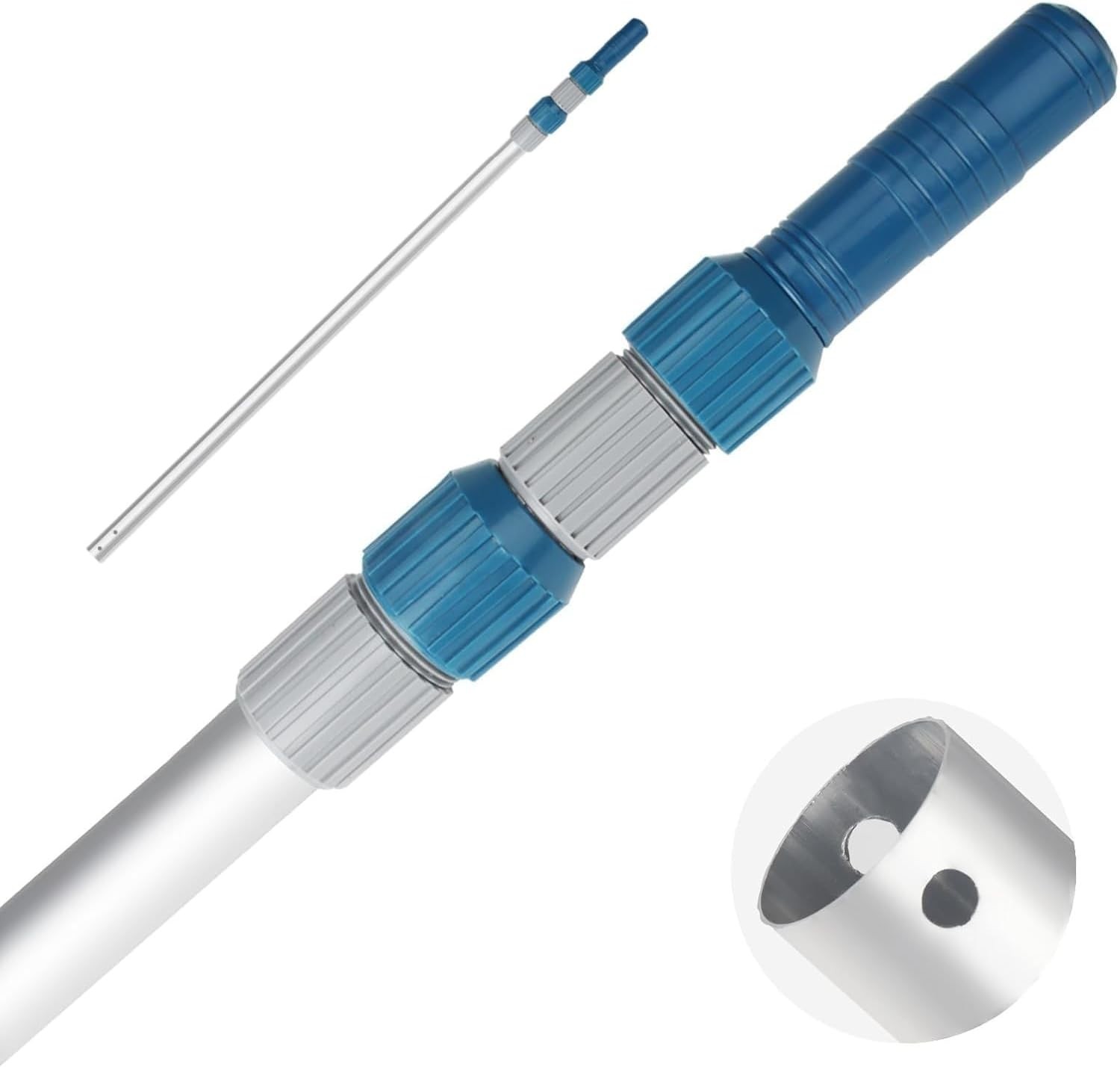 Heavy-Duty 12ft Aluminum Pool Cleaning Pole with Secure Lock