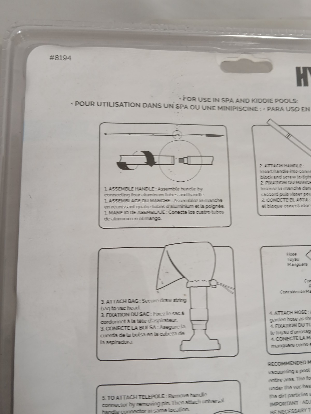 HydroTools by Swimline Mini Venturi Vacuum Pool Spa Cleaner (NEW)