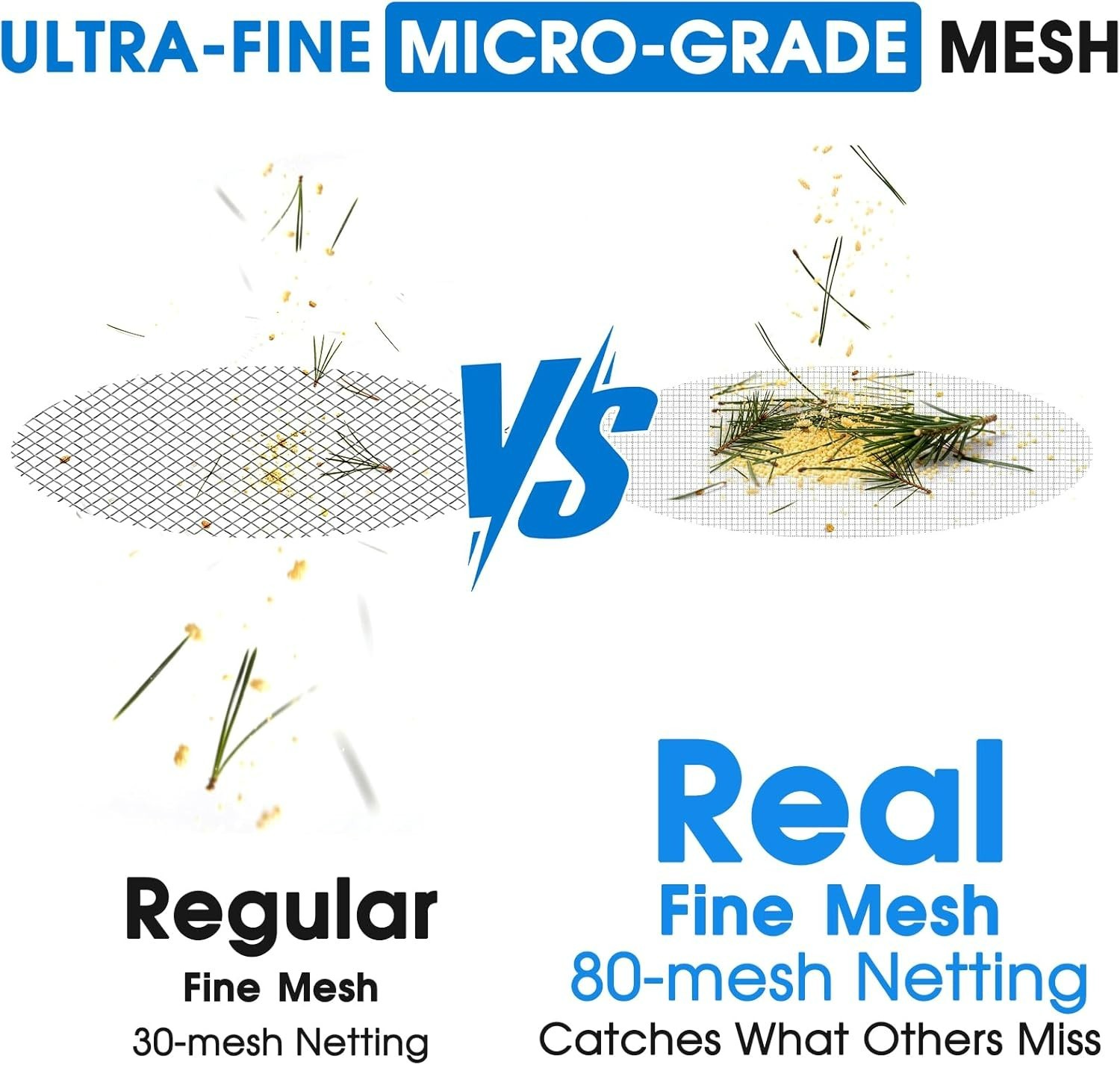 17.5 » Ultra Fine Mesh Pool Skimmer Net Rake for Sand Silt Pollen Debris – Super