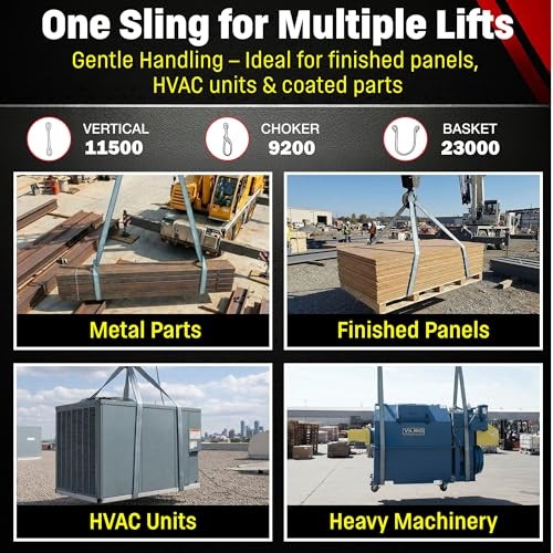 DD Sling 4 Inch x 20 Ft Polyester Lifting Sling – USA Made 11,500 lb