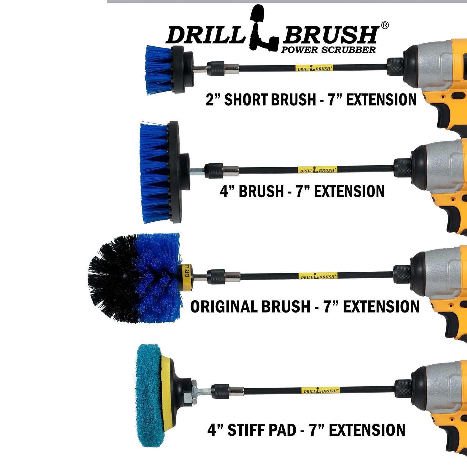 Drillbrush Cleaning Tools – Cordless Drill Accessories – Drill Brush Scrubber…