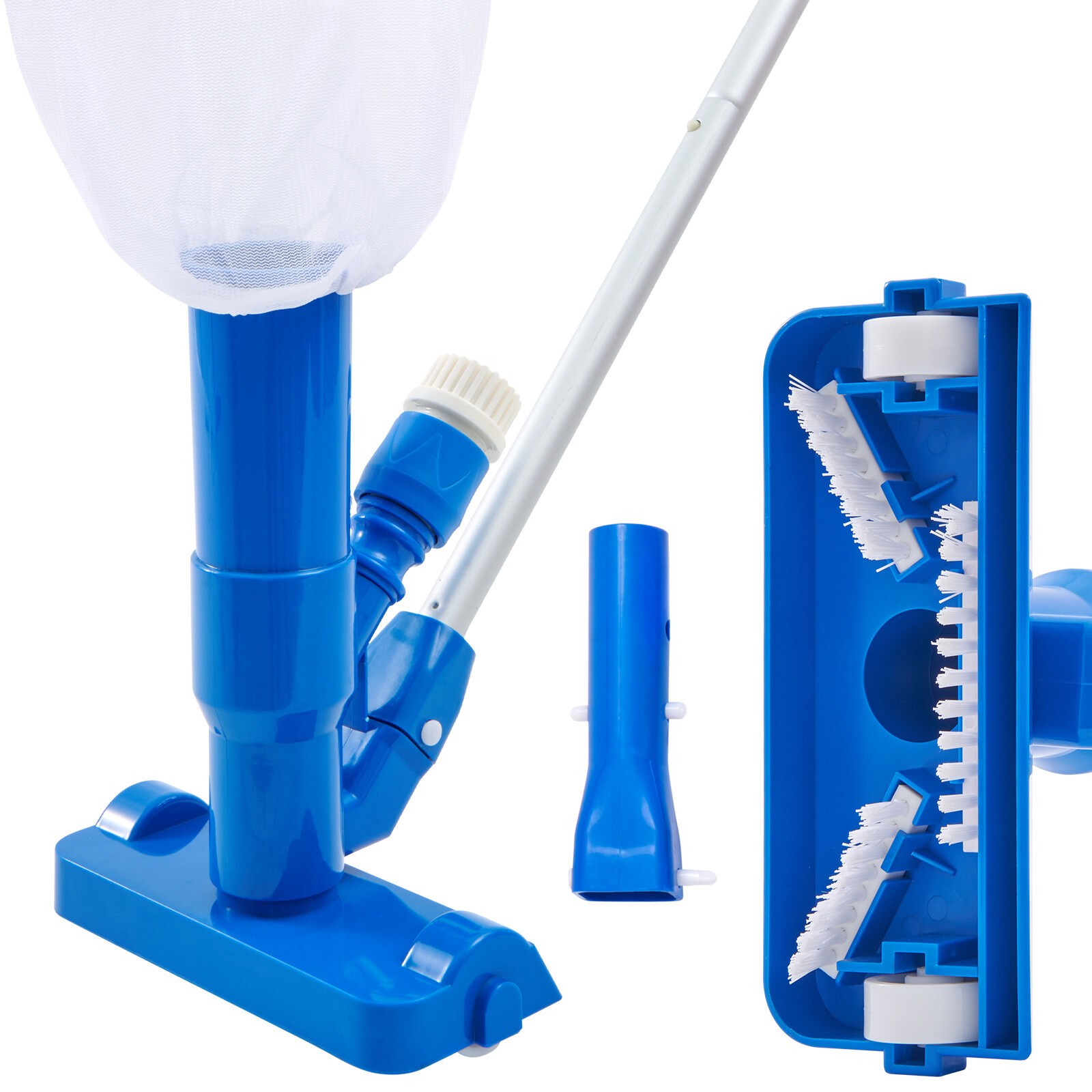 Portable Pool Vacuum Handheld Pool Vacuum Cleaner with 3 Scrub Brushes Tool
