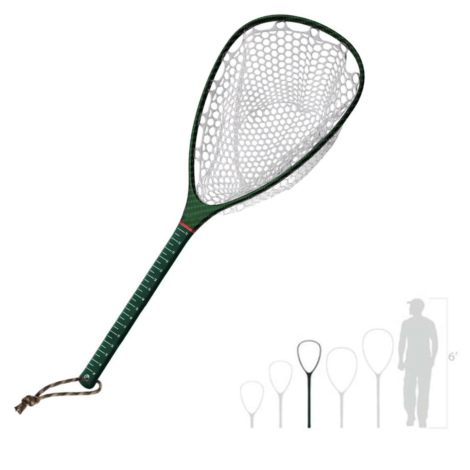 Riverruns Fly Fishing Landing Net Carbon Fiber Trout Net with Measurement Han…
