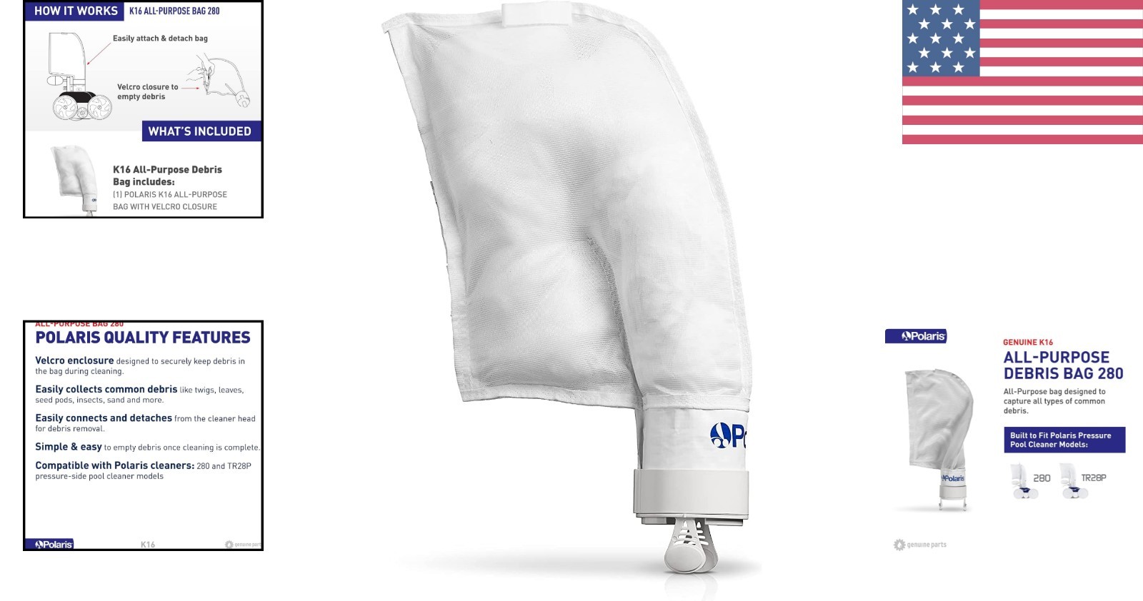 Authentic K13 Debris Zipper Bag for Efficient Pool Cleaning – Fits 280 & TR28P