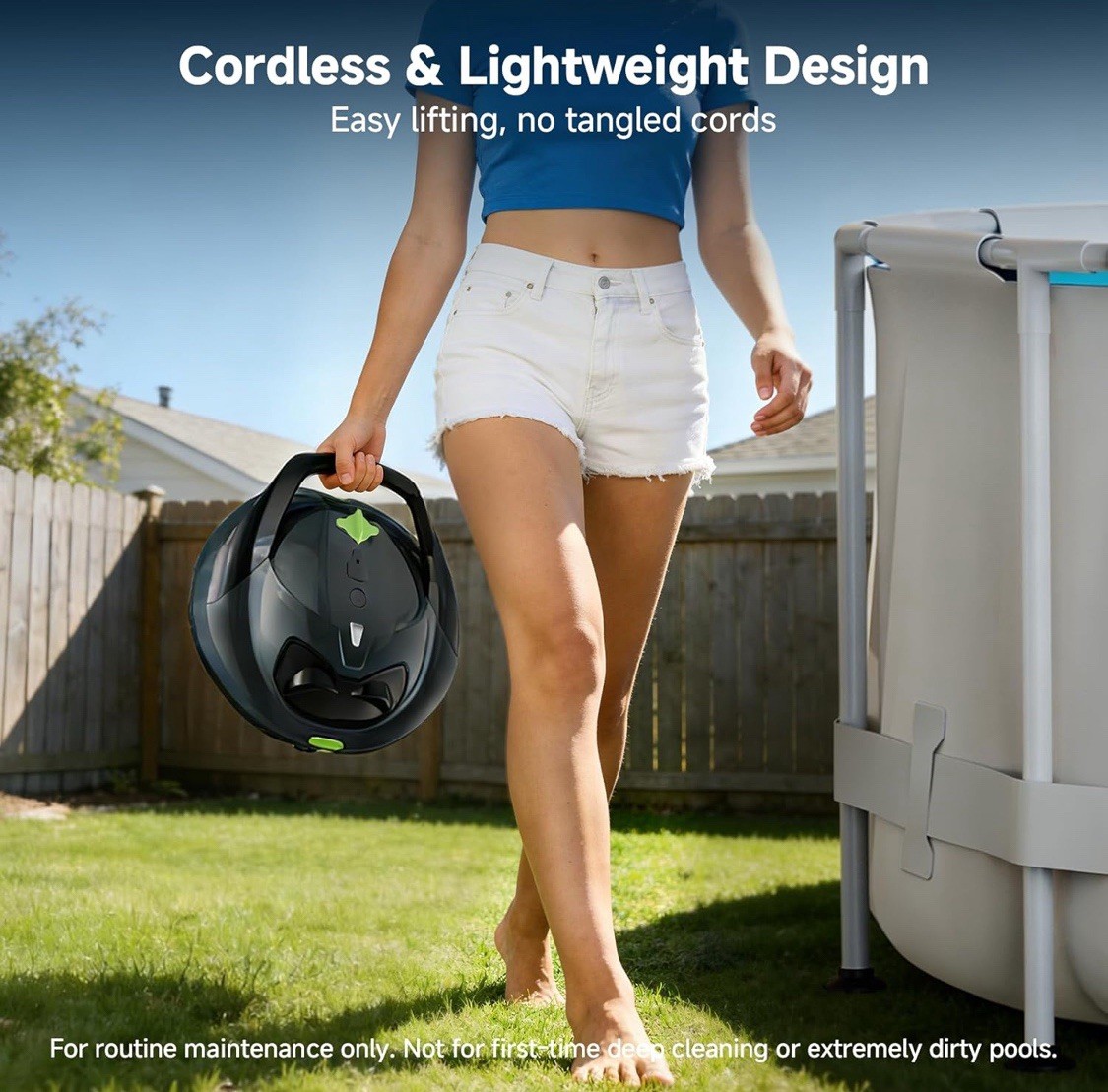 Pool Robot Vacuum Cleaner Robotic Floor Cleaner Cordless for Pool Maintenance