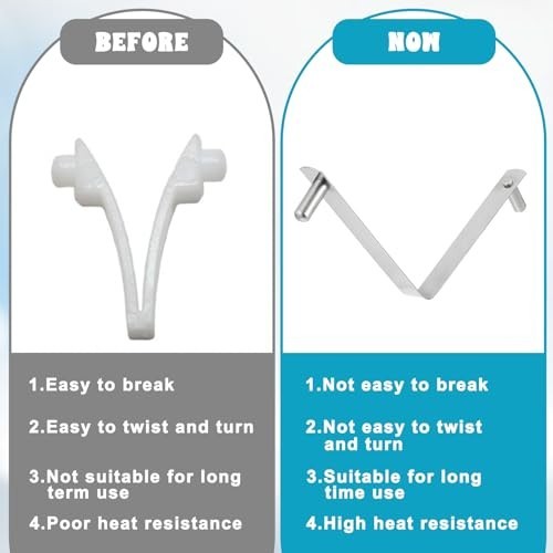 6 Pcs Pool Pole Clips, Stainless Steel Pools Brush Clip V-Shaped Clips Universal