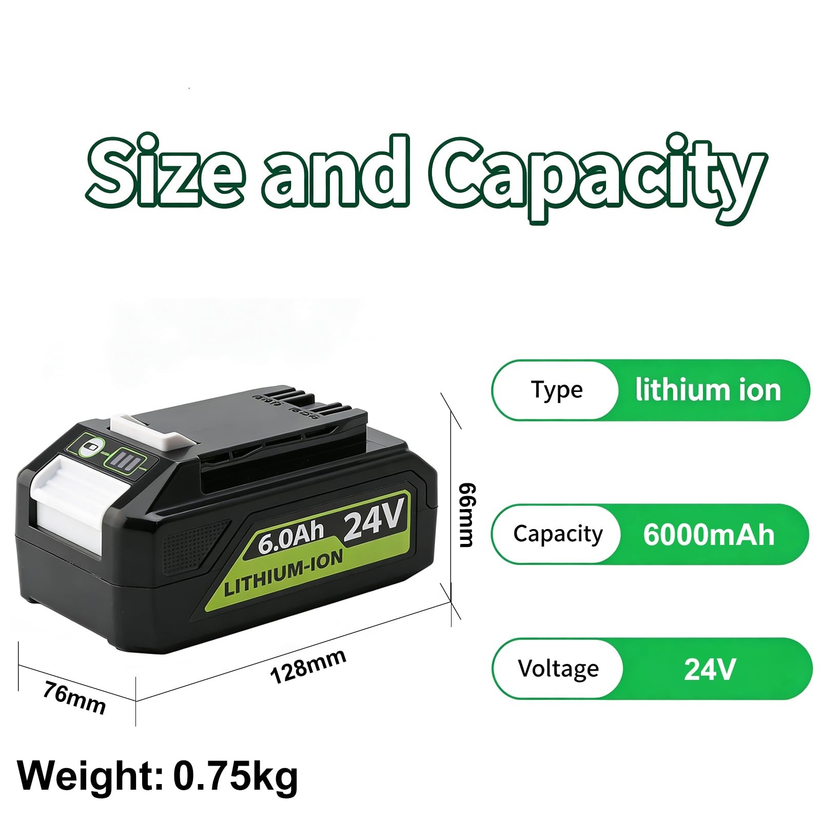 24V 6000mAh Replacement Battery for Bissell&rsquo;s CleanViewXR 4054 3789U 3797V