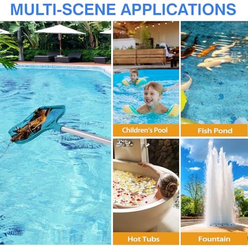 Pool Skimmer – Pool Skimmer Net with 5 Section Pool Skimmer with 5 pole, Teal