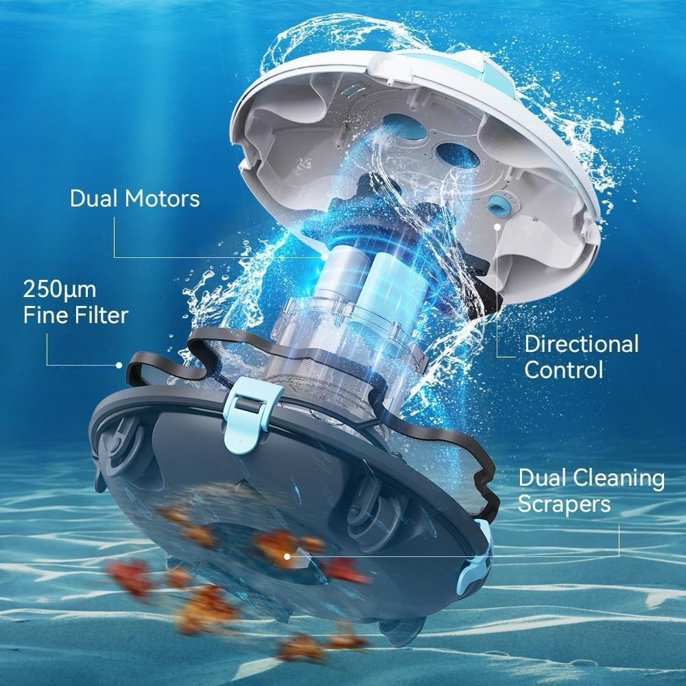 PoolMr Cordless Robotic Pool Cleaner ( Starfish MY-S2-01 )- White