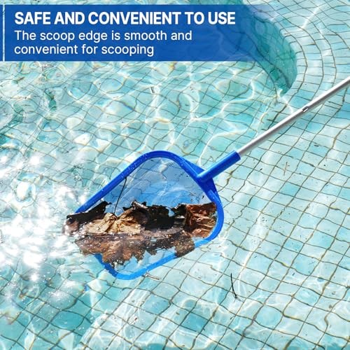 Pool Net – Pool Skimmer Net with 5 Section Detachable B – Pool Rake with Pole