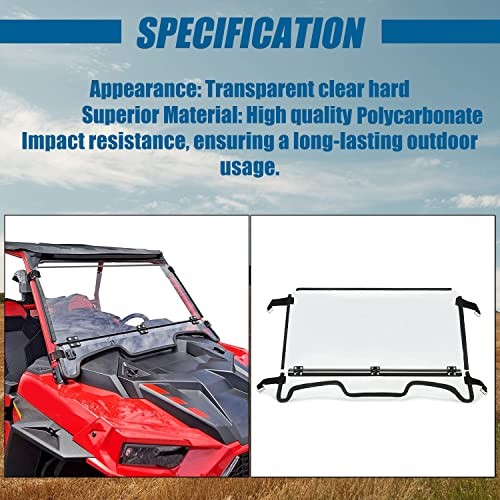 Full Flip Windshield Compatible with 2019-2022 Polaris RZR XP 1000 / XP 4