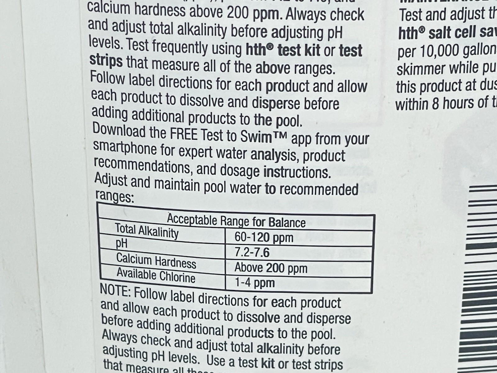 Hth Salt SCell Saver Pool Care 1ea 32 oz blt- New