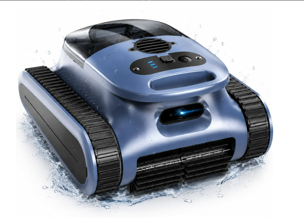 Cordless Robotic Pool Cleaner App Control 240Min Wall Climbing Pool Vacuum
