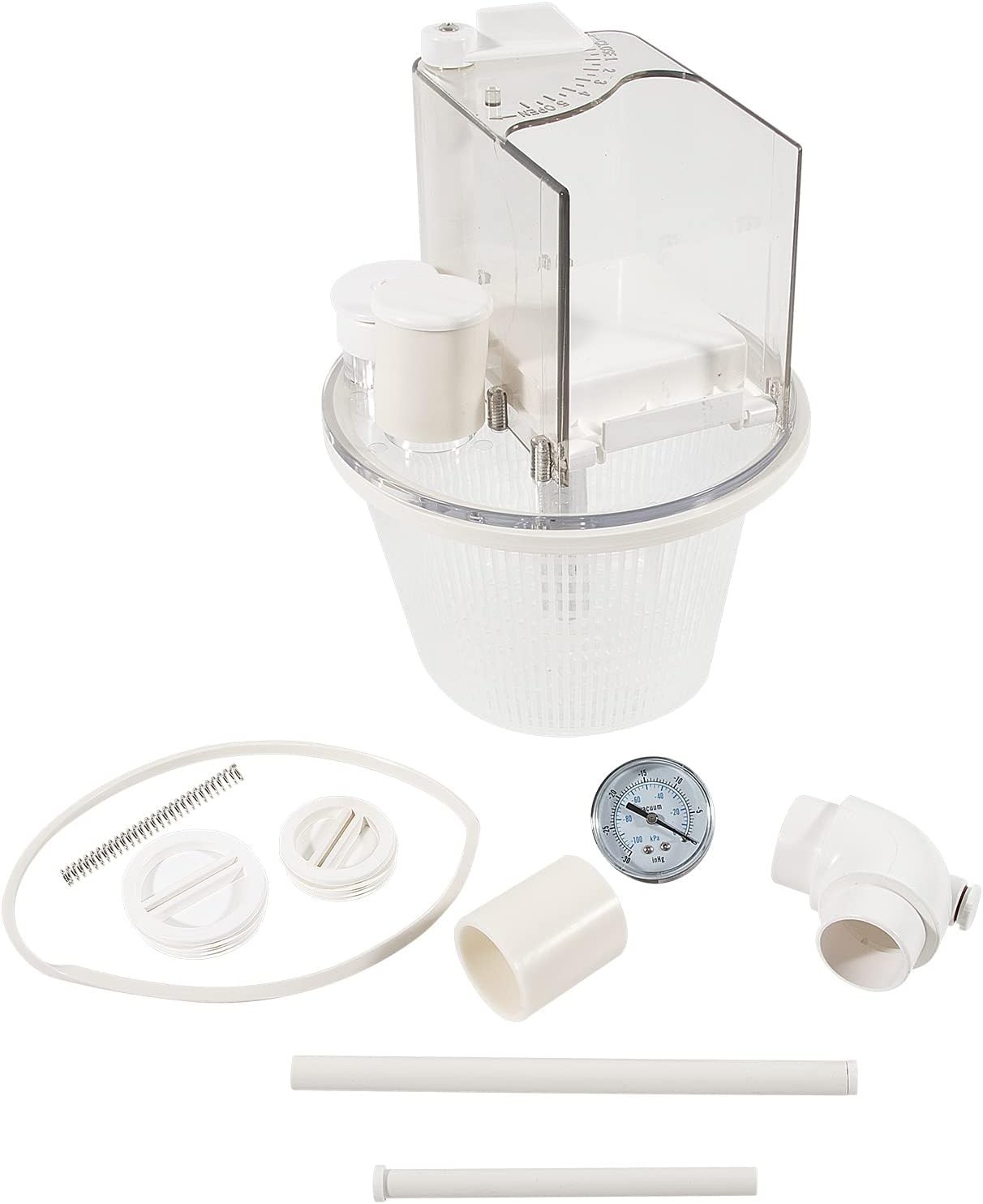 Multi-Function Pool Vacuum Attachment with Easy Installation and Pressure Gauge