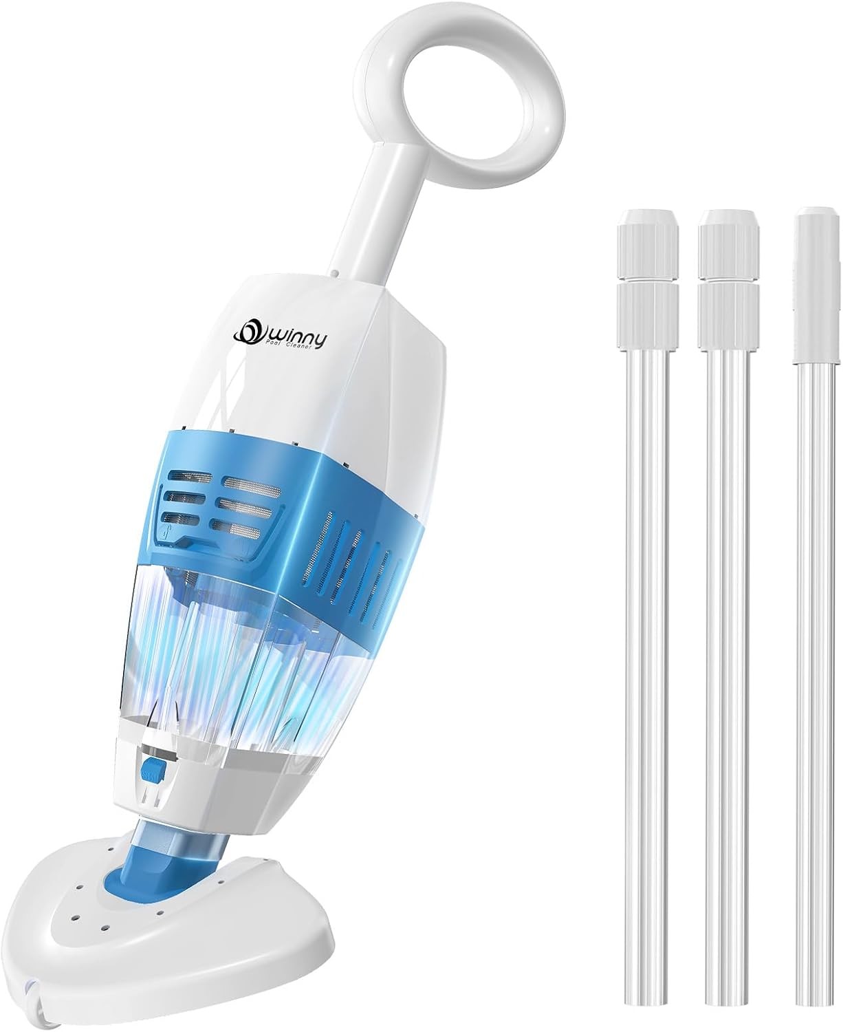 (2025 Upgrade) Cordless Rechargeable Pool Vacuum with 1548GPH Drak Blue