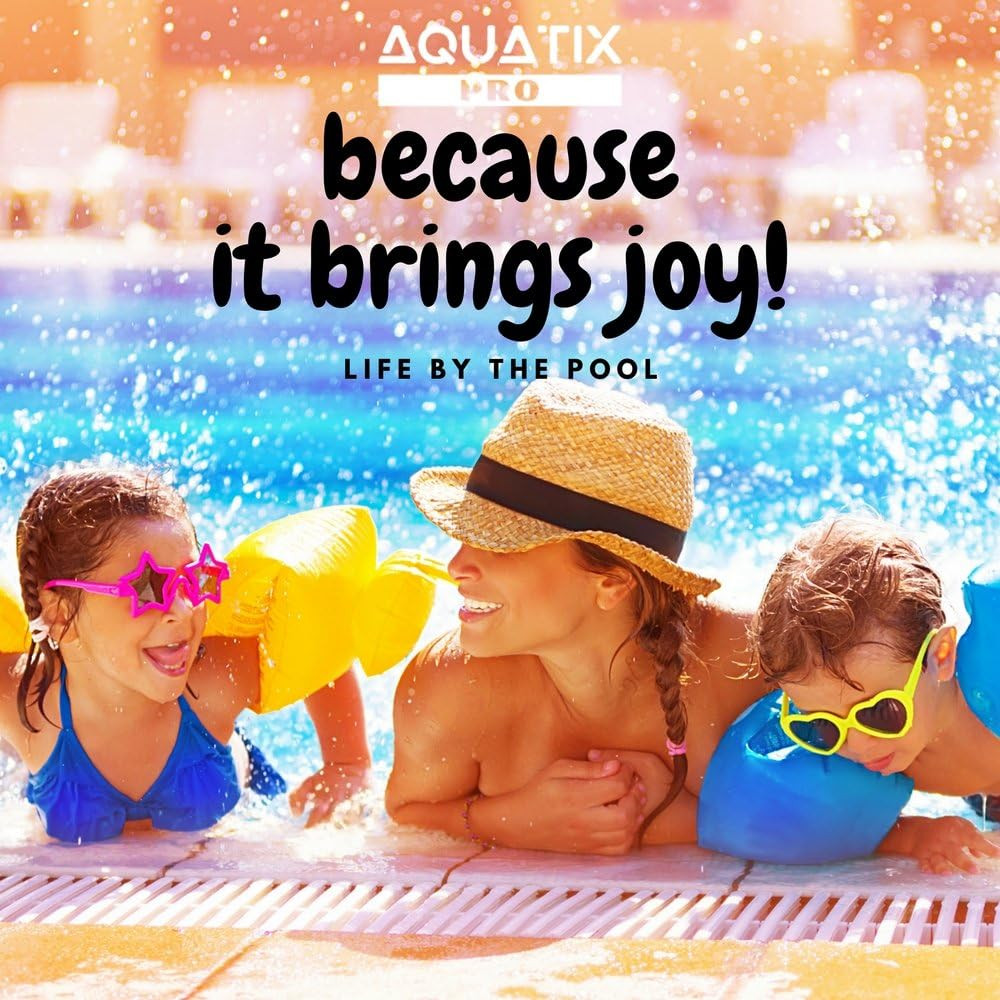 Aquatix Pro Heavy Duty Pool Brush, Durable 10&Prime; Swimming Pool Cleaner Brush Best