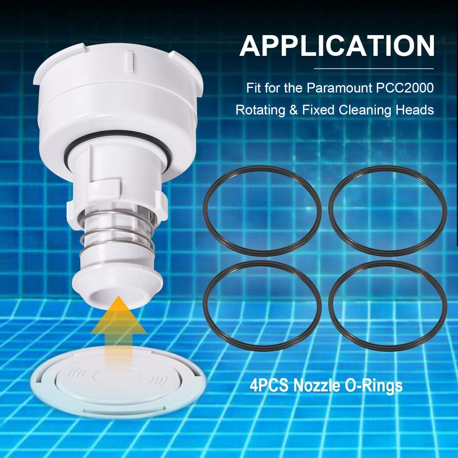 4PCS Nozzle O-Ring Gaskets 005-552-0142-00 For Paramount PCC2000 Cleaning Head