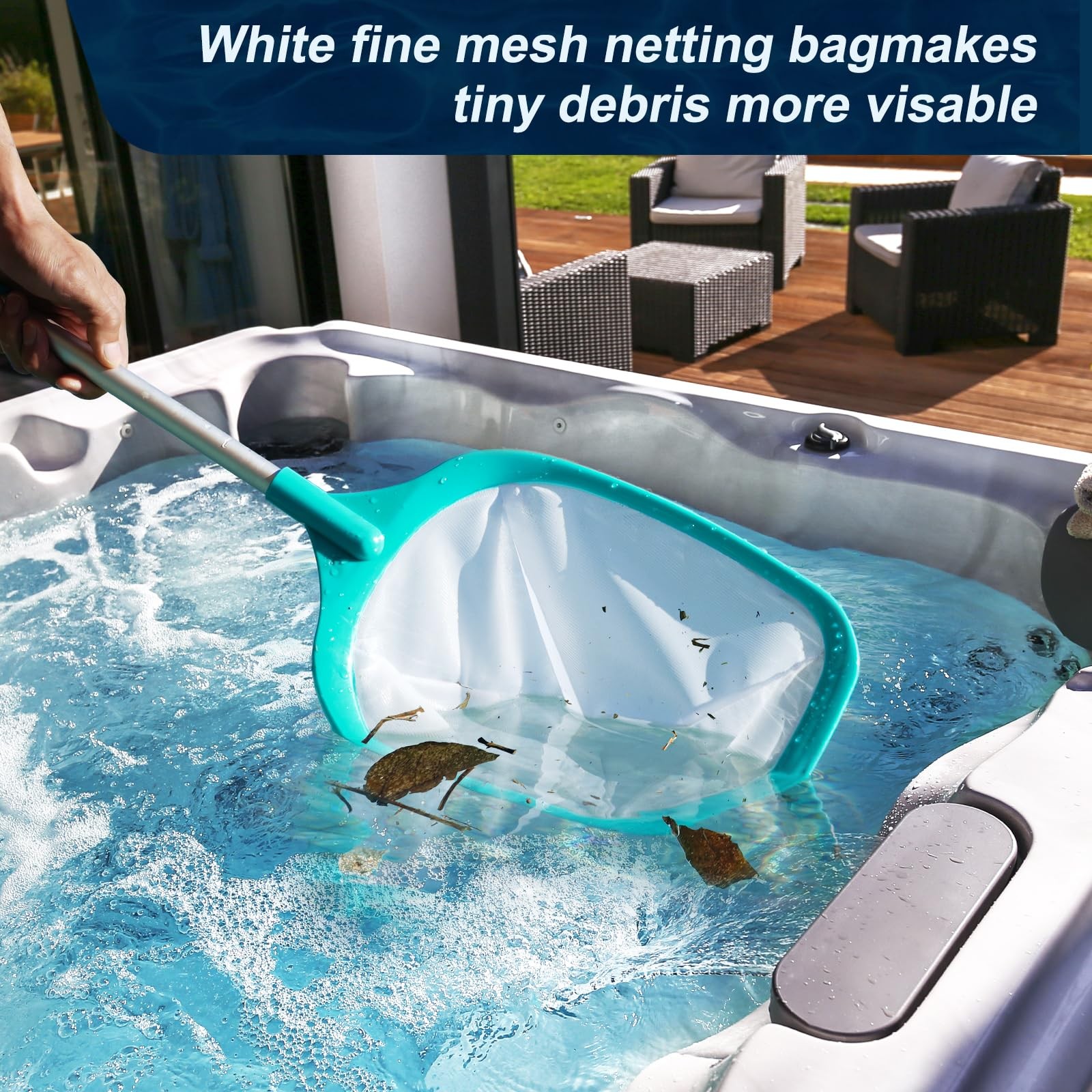 Pool Skimmer Pool Net with Reinforced Frame & Ultra Fine Mesh, Large Capacit…