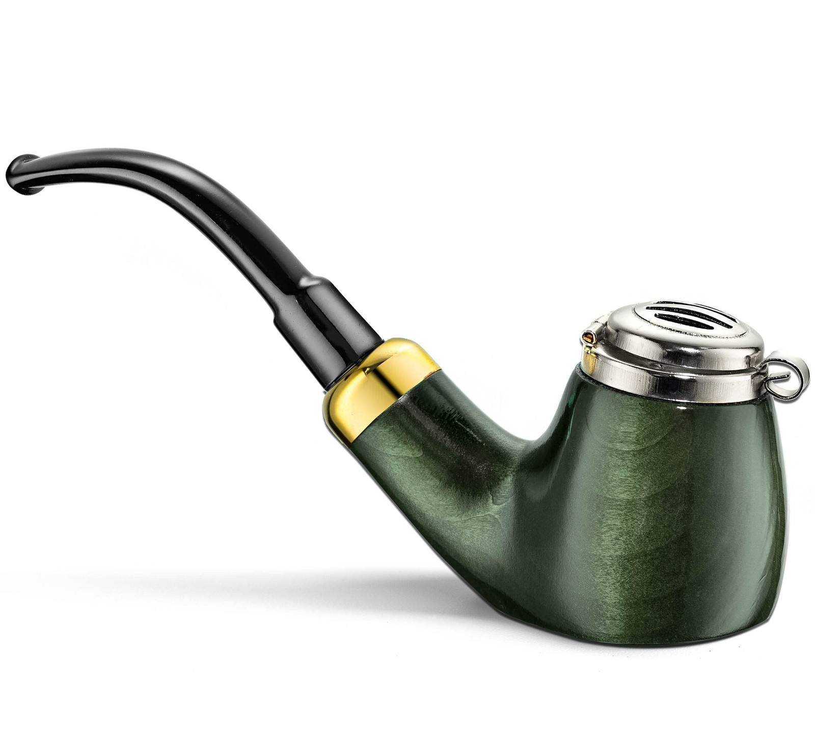 Mr. Brog Full Bent Smoking Tobacco Pipe – Model 1 Count (Pack of 1), Green
