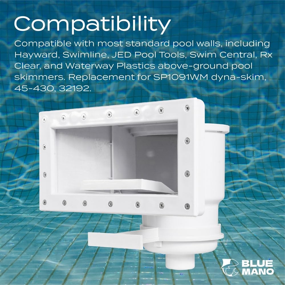 Wide Mouth Above Ground Pool Skimmer Complete Kit, Replacement for SP1091WM D…