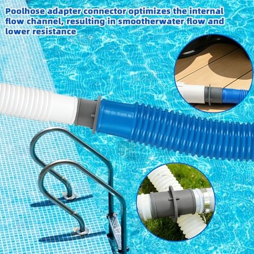 Pool Vacuum Hose Adapter 1-1/4&Prime; or 1-1/2&Prime; Plastic – Used for Pools