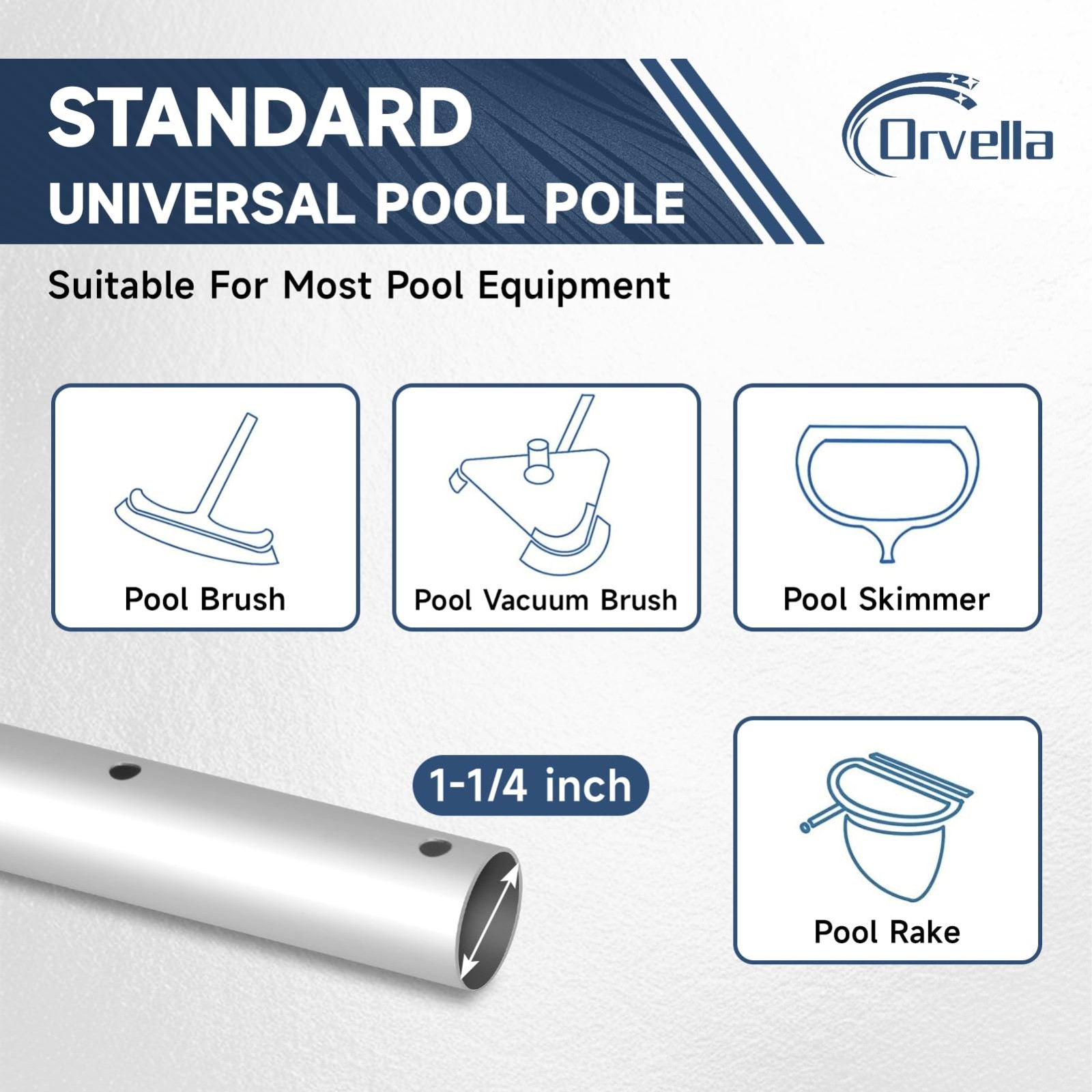 16FT Telescopic Pool Cleaning Pole – Aluminum, Universal Connector for Skimmer,