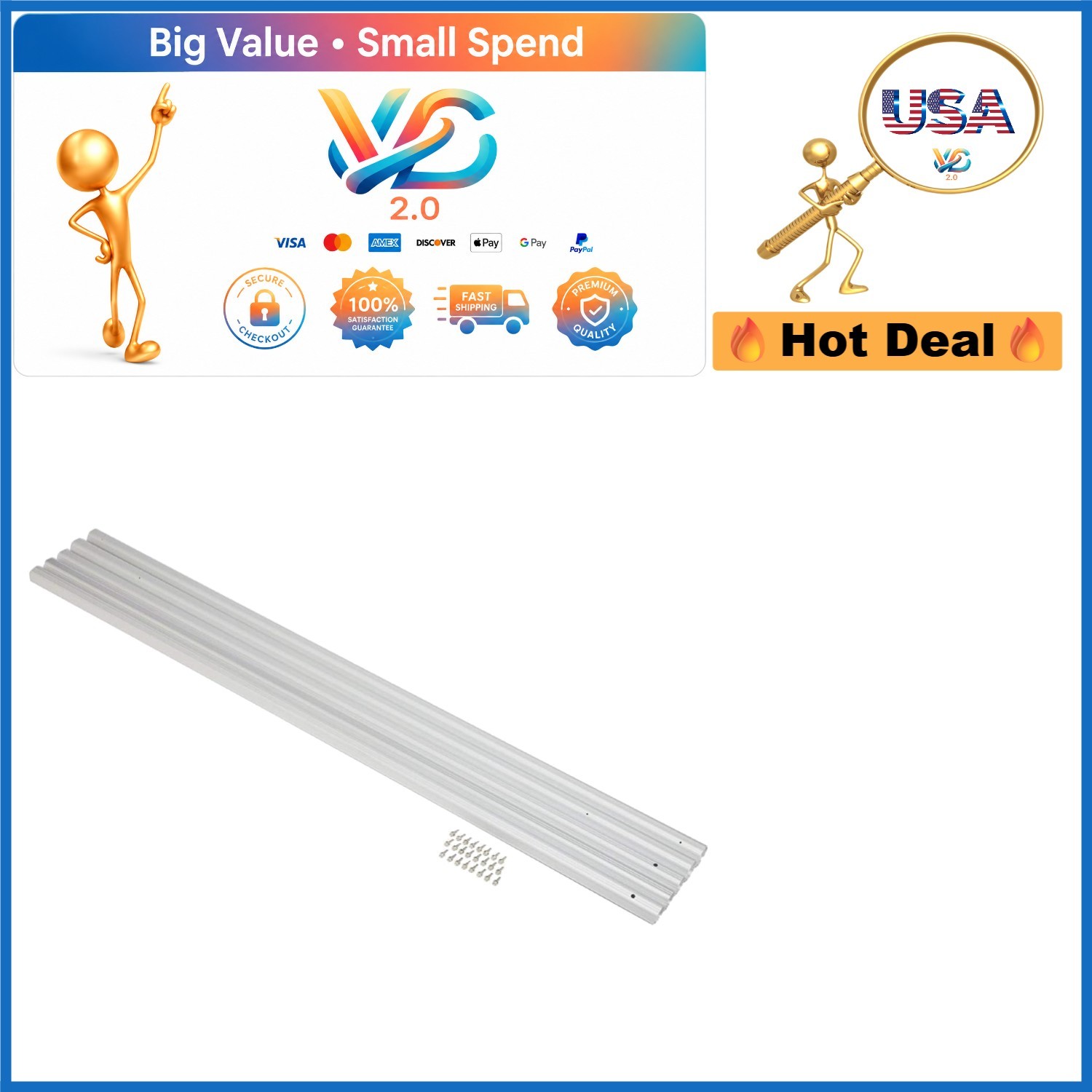 Tidal Wave Above Ground Pool Reel Tube Kit 24ft Aluminum Silver