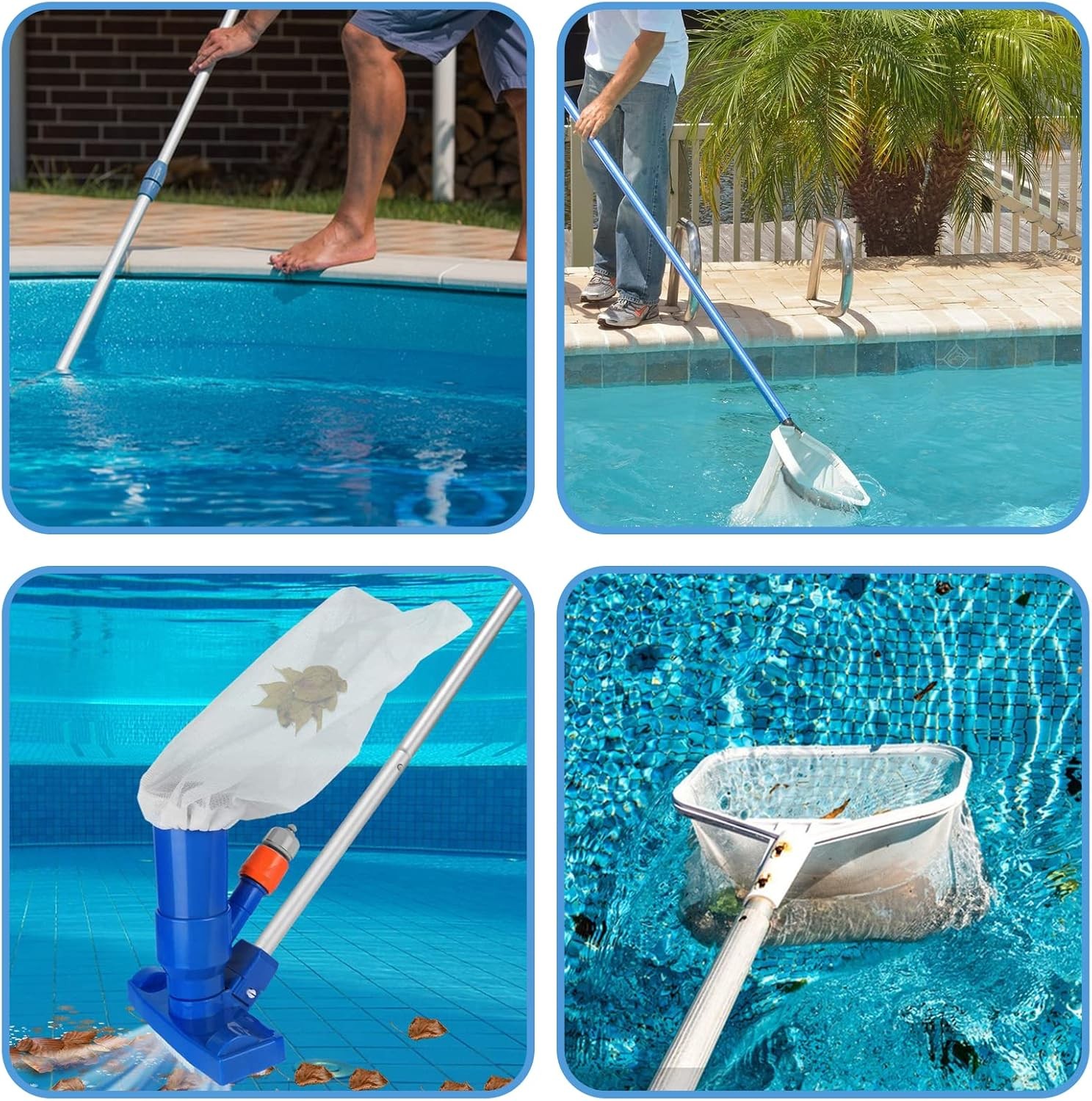Thinp 6 Pack Pool Cleaner Net, 9 X 12.2 Inch Vacuum Pool Cleaner Fine Mesh Bag