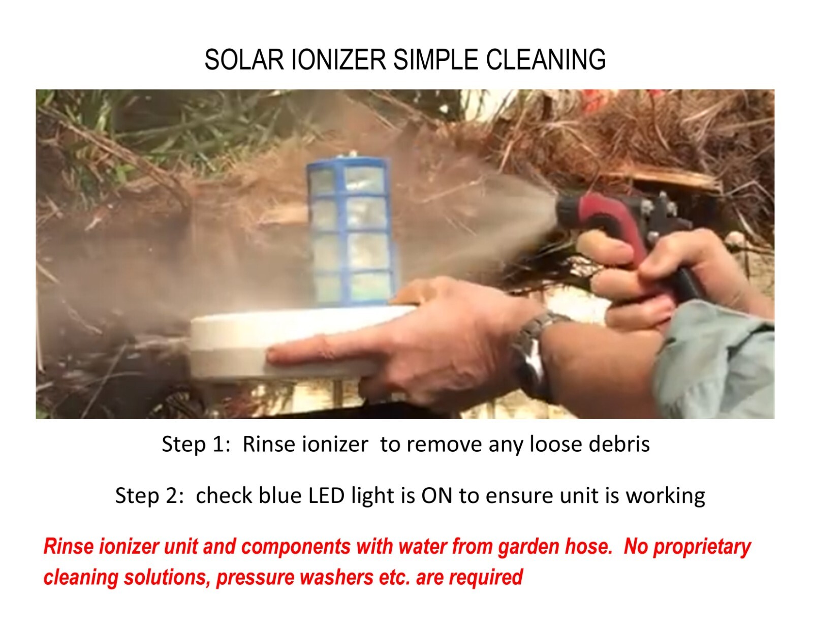 Solar Pool Ionizer | Self cleaning anode | 100% water proof | 7.0V – 1.75 watts