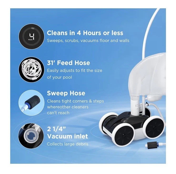 Upgrade Pool Pressure Side Sweeper: Professional Solution for Cleaning Your Swim