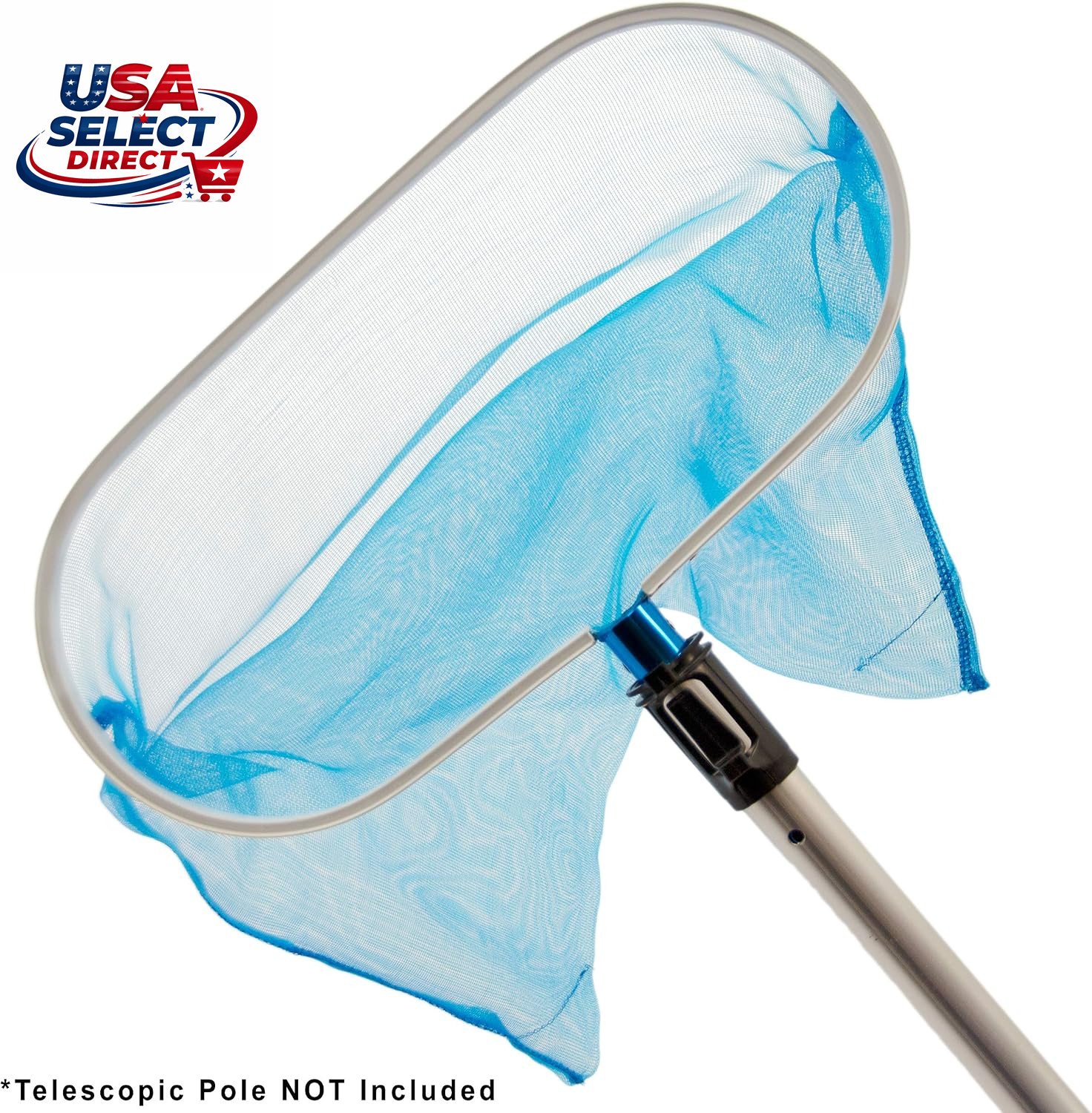 Heavy Duty Deep-Bag Leaf Rake Pool Skimmer with Ultra Fine Mesh