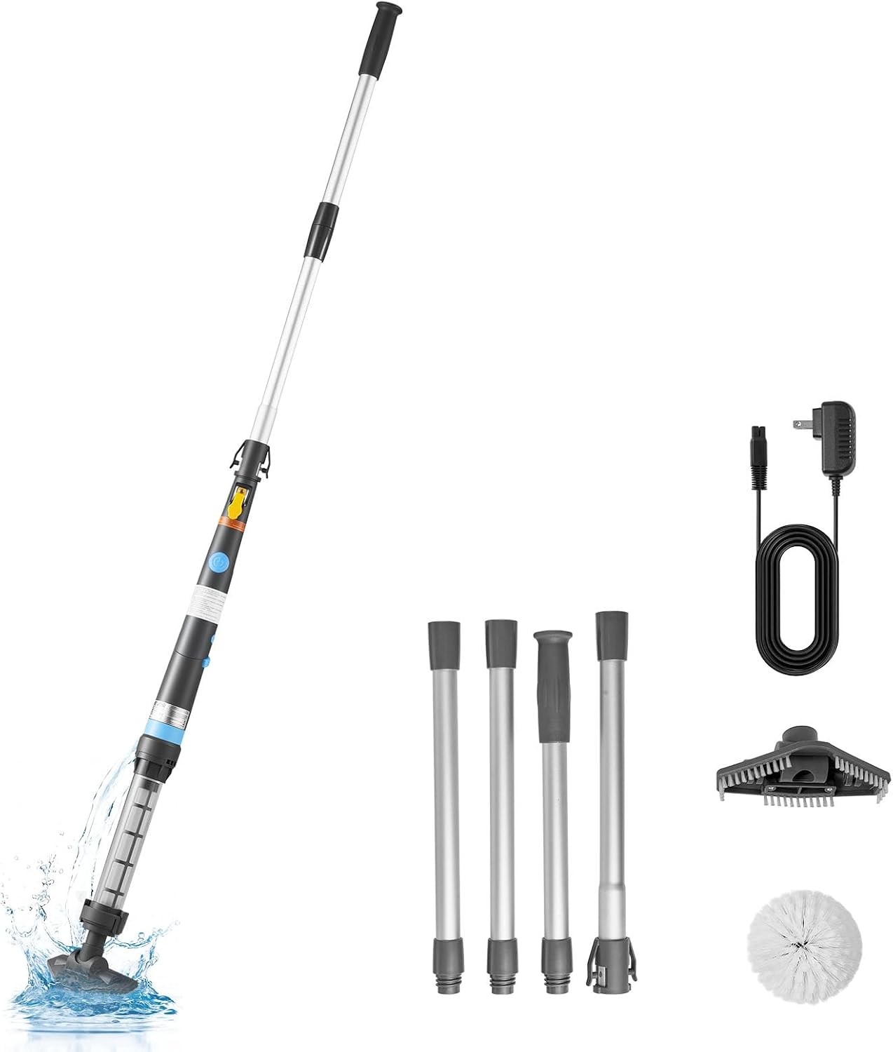 VEVOR Handheld Pool Vacuum, 8.5 GPM Cordless Spa Hot Tub Vacuum with Extension P