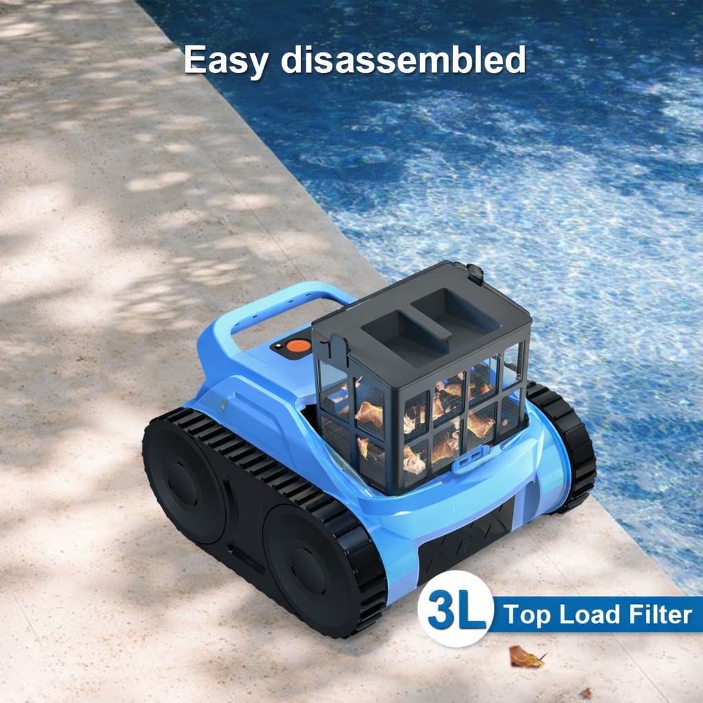 Automatic Robotic Pool Cleaner for Inground Pools Floor/Wall/Waterline Cleaning