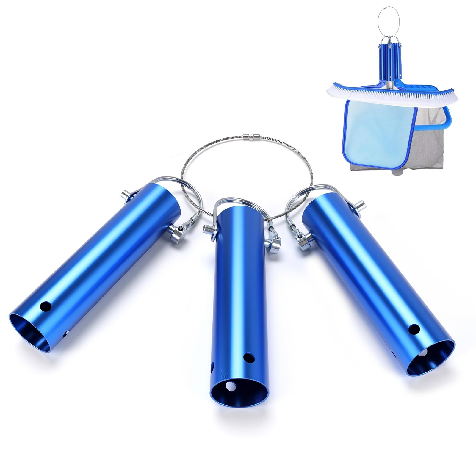 Pool Tool Holder and Organizer, 3 Pcs 1-1/4&Prime; Pool Cleaning Equipment Storage …