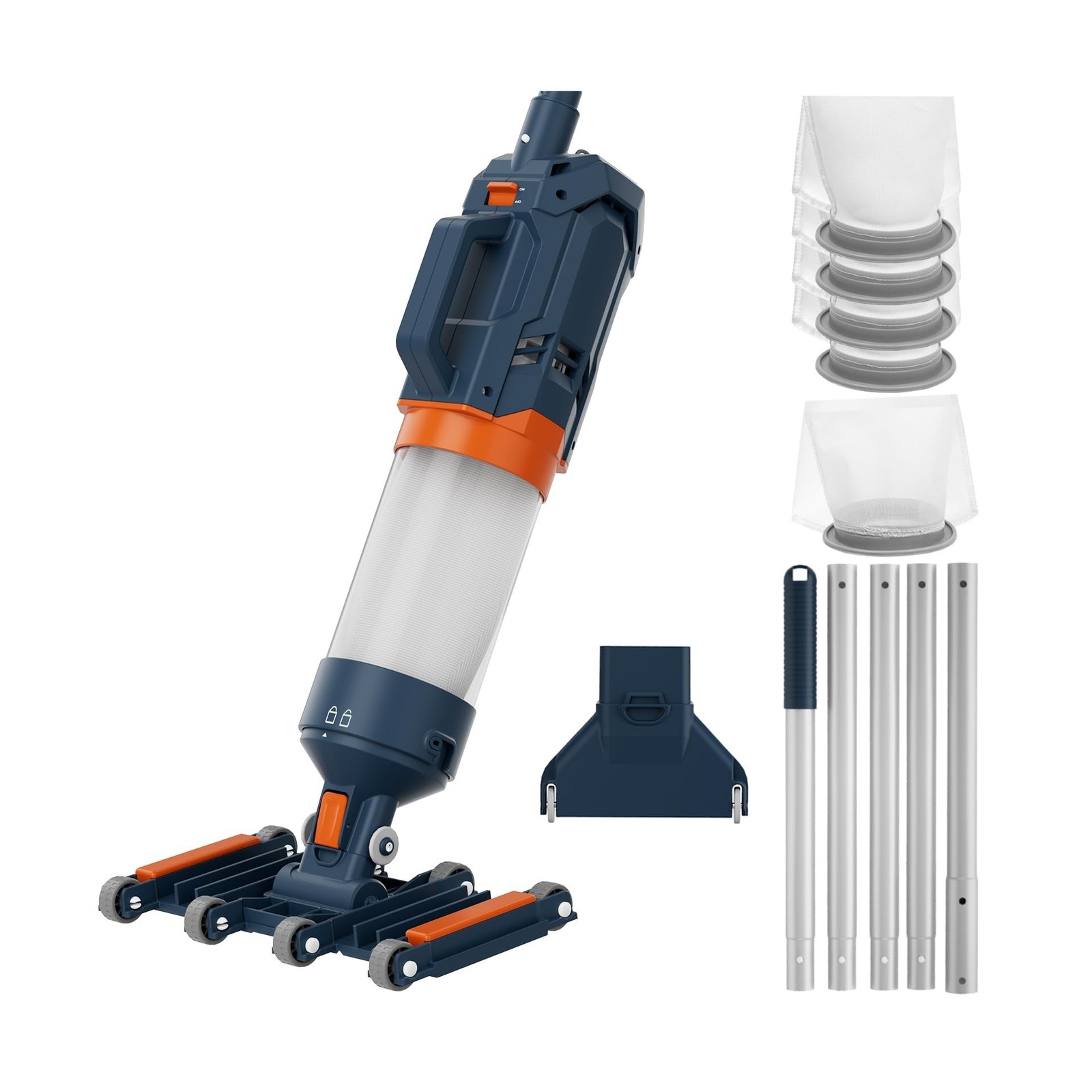 Heavy Duty Handheld Pool Vacuum – 18.9GPM Powerful Suction, 25µm Ultra Fine