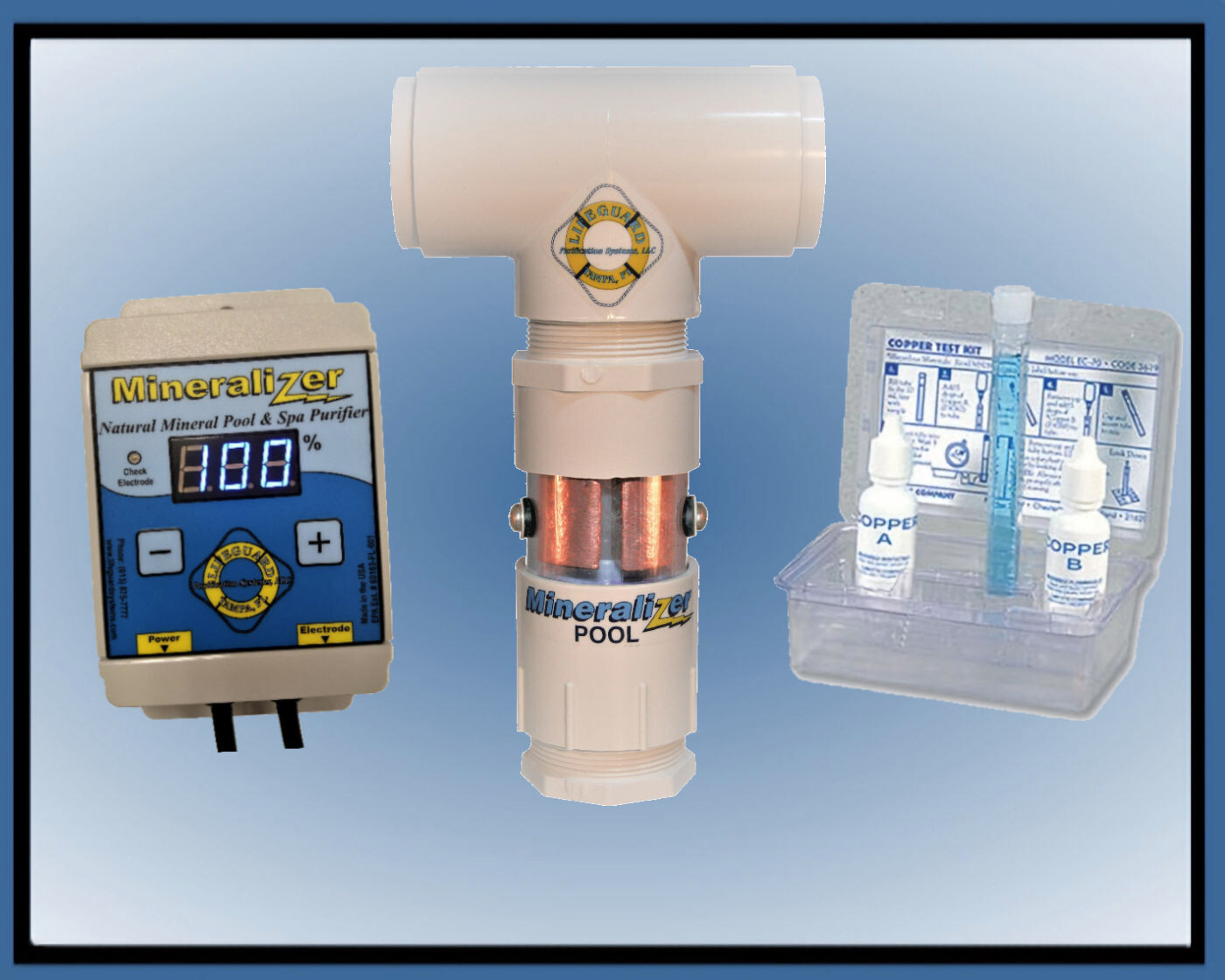 Mineralizer M1640 Copper/Silver Ionization System, In-line, For Pools to 40K Gal