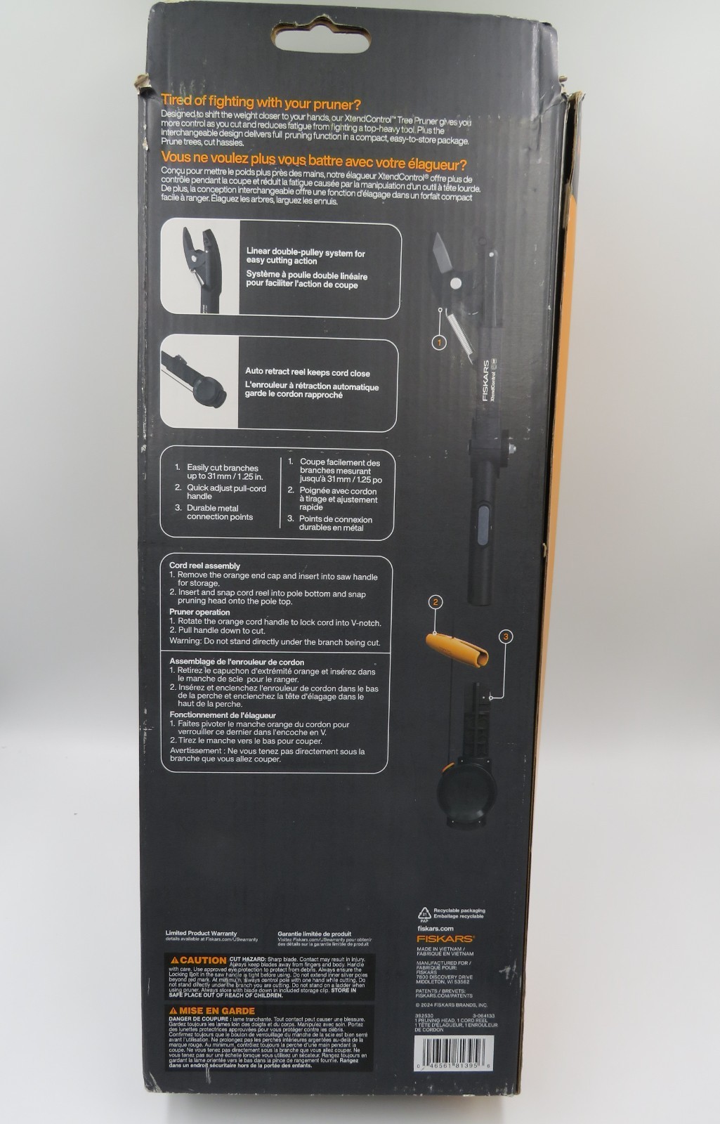 Fiskars XtendControl with Linear Double-Pulley Pruning Head and Cord