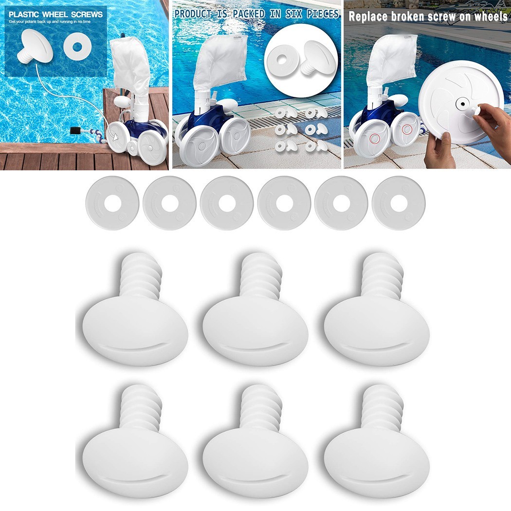 Replacement Wheel Screws Kit Wheel Screw White 6Pack C-55 C55 High Quality