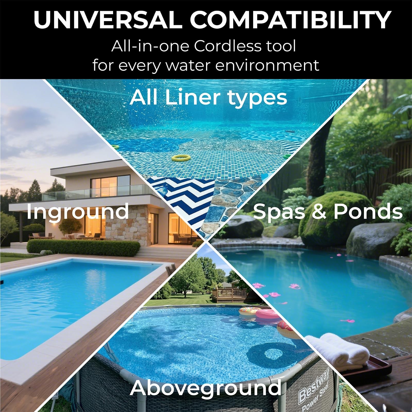16V Cordless Handheld Pool Vacuum – 26,000Pa Hyper Suction, 3-Stage 3D Fiber …